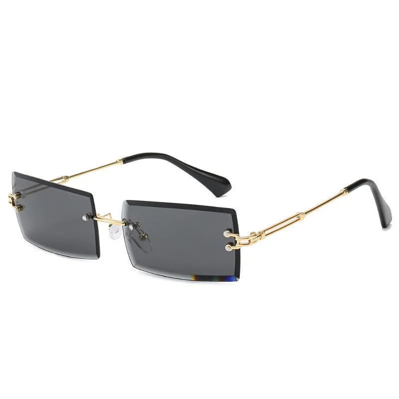 Travel Mountaineering Sunglasses for Men and Women - UV400 Gradient Rimless Eyewear