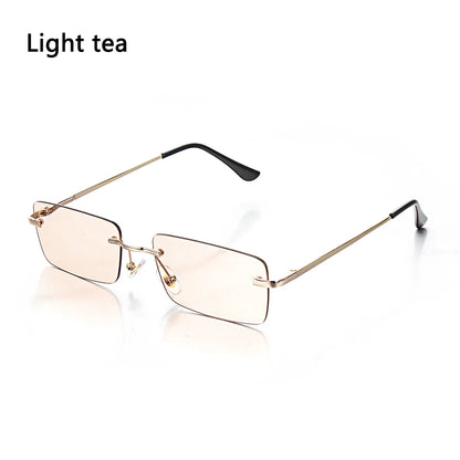 Travel Mountaineering Sunglasses for Men and Women - UV400 Gradient Rimless Eyewear