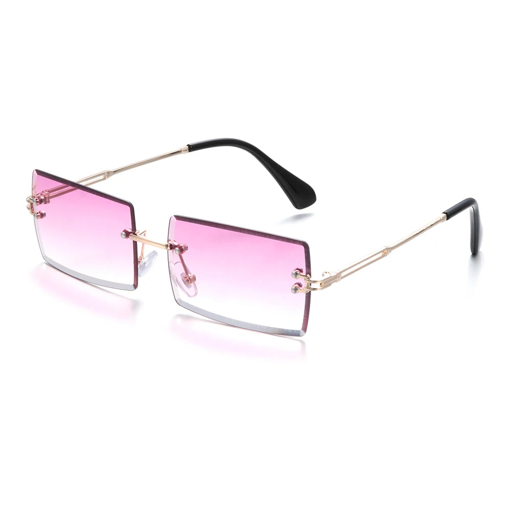 Travel Mountaineering Sunglasses for Men and Women - UV400 Gradient Rimless Eyewear