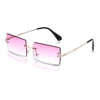 Travel Mountaineering Sunglasses for Men and Women - UV400 Gradient Rimless Eyewear