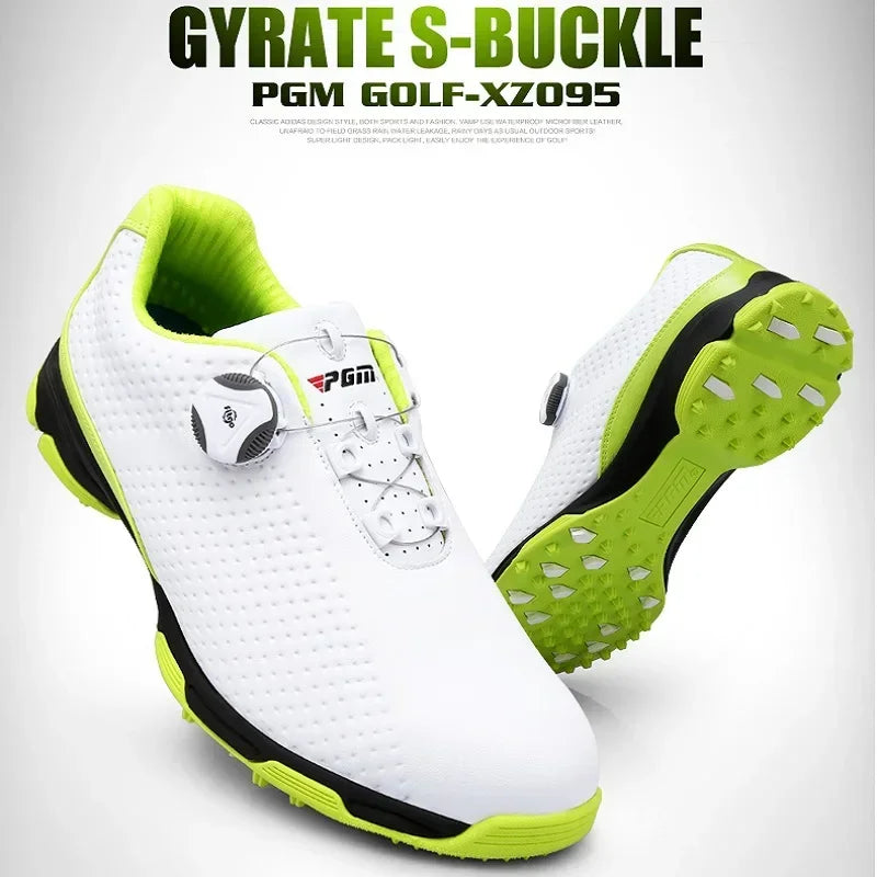 Golf Shoes Men Waterproof Sports Shoes Knobs Buckle Shoes Mesh Lining Breathable Slip Resistant Sneakers for Male Outdoor