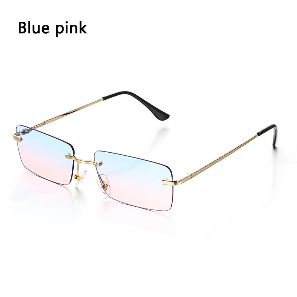 Travel Mountaineering Sunglasses for Men and Women - UV400 Gradient Rimless Eyewear