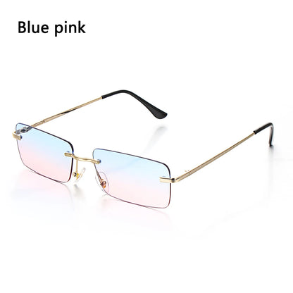 Travel Mountaineering Sunglasses for Men and Women - UV400 Gradient Rimless Eyewear
