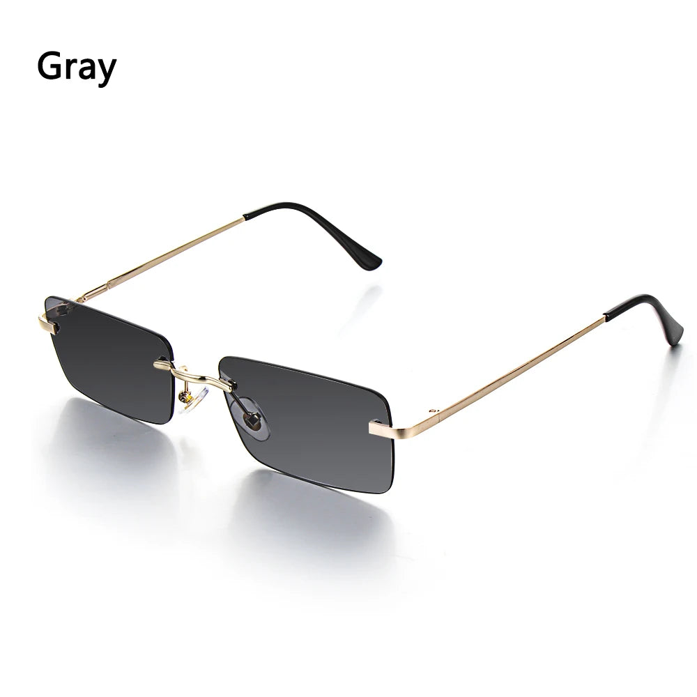 Travel Mountaineering Sunglasses for Men and Women - UV400 Gradient Rimless Eyewear