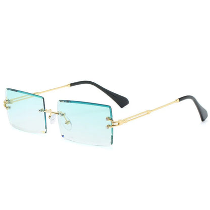 Travel Mountaineering Sunglasses for Men and Women - UV400 Gradient Rimless Eyewear