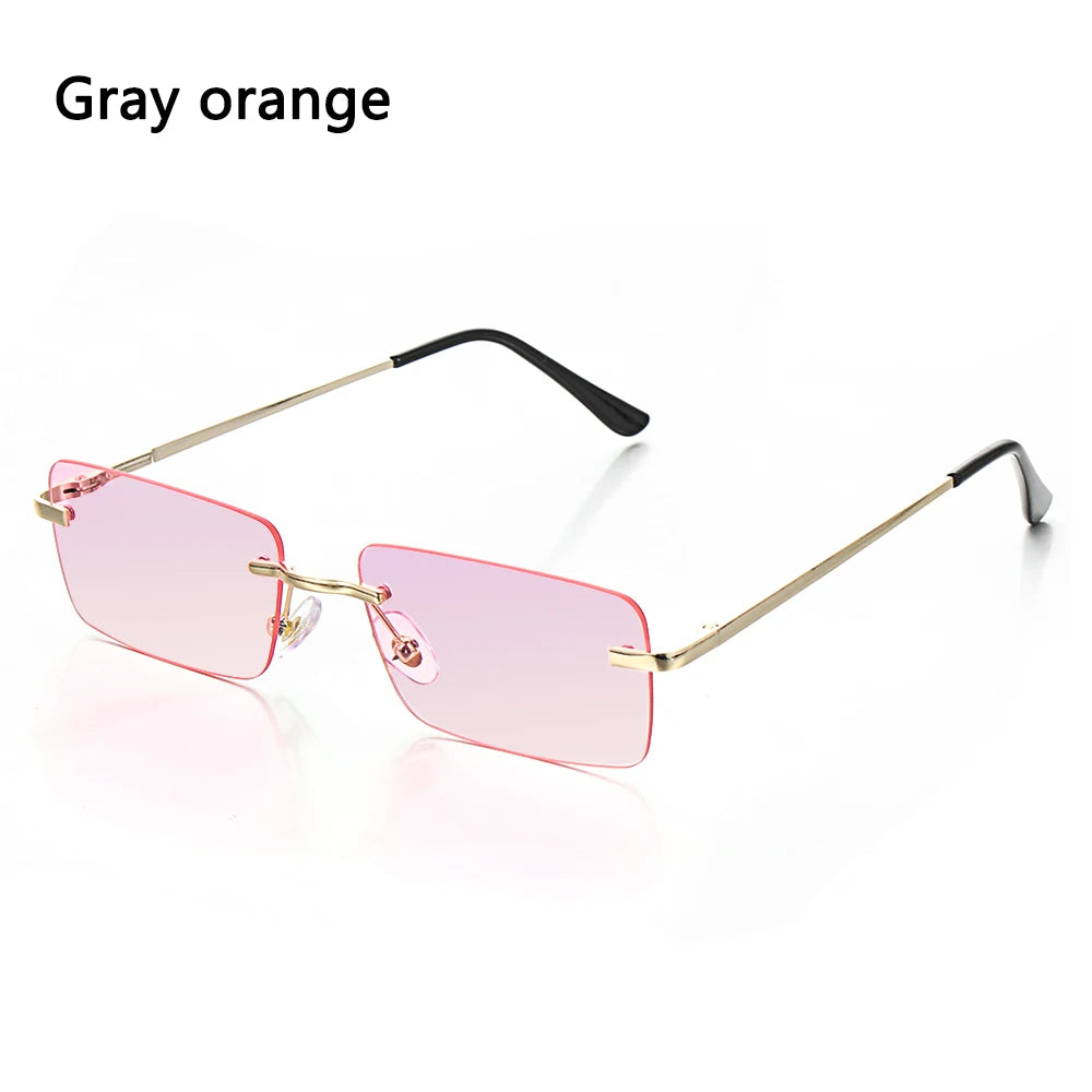 Travel Mountaineering Sunglasses for Men and Women - UV400 Gradient Rimless Eyewear