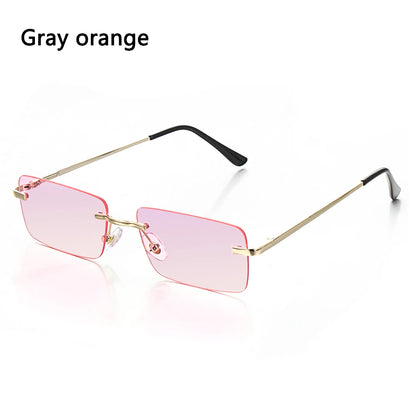 Travel Mountaineering Sunglasses for Men and Women - UV400 Gradient Rimless Eyewear