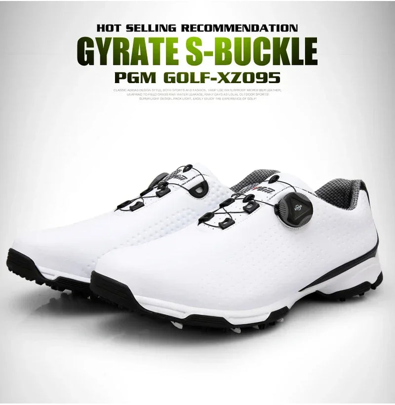 Golf Shoes Men Waterproof Sports Shoes Knobs Buckle Shoes Mesh Lining Breathable Slip Resistant Sneakers for Male Outdoor