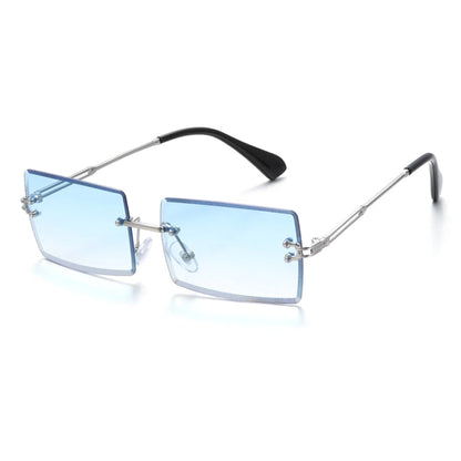 Travel Mountaineering Sunglasses for Men and Women - UV400 Gradient Rimless Eyewear