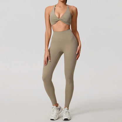 Women's Quick-Dry 2-Piece Yoga Suit and Tracksuit for Summer Workout and Running