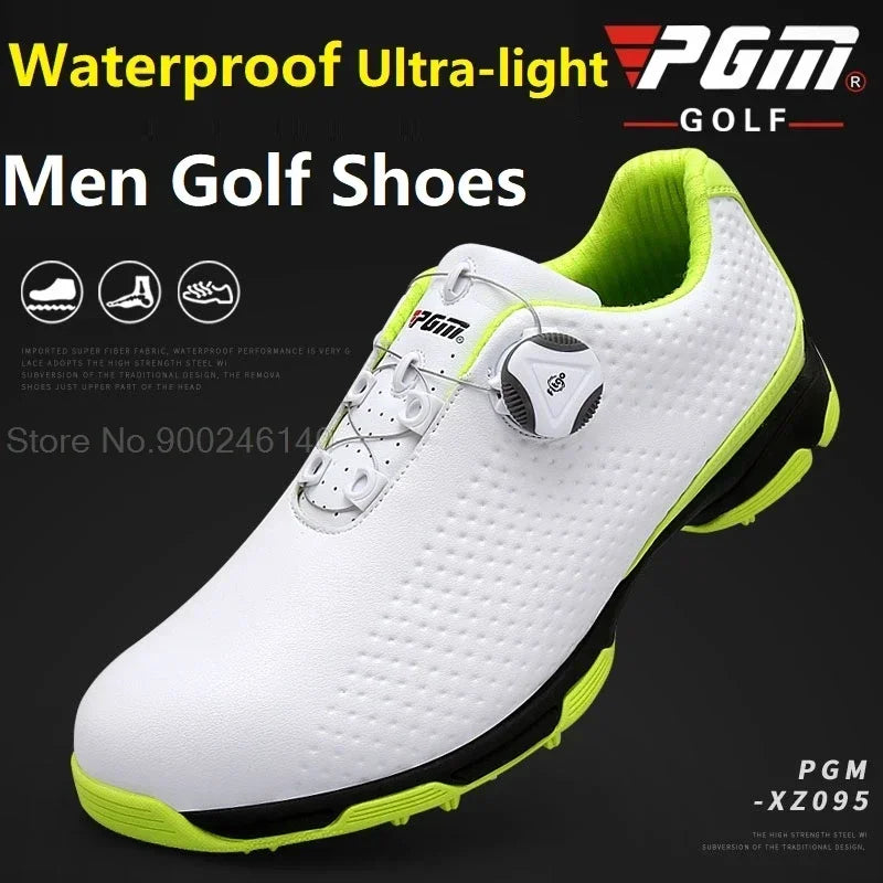 Golf Shoes Men Waterproof Sports Shoes Knobs Buckle Shoes Mesh Lining Breathable Slip Resistant Sneakers for Male Outdoor