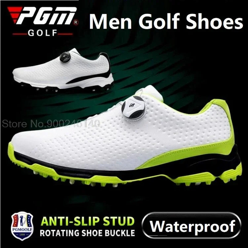 Golf Shoes Men Waterproof Sports Shoes Knobs Buckle Shoes Mesh Lining Breathable Slip Resistant Sneakers for Male Outdoor