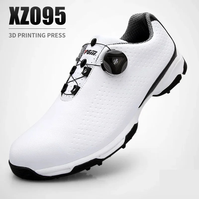 Golf Shoes Men Waterproof Sports Shoes Knobs Buckle Shoes Mesh Lining Breathable Slip Resistant Sneakers for Male Outdoor