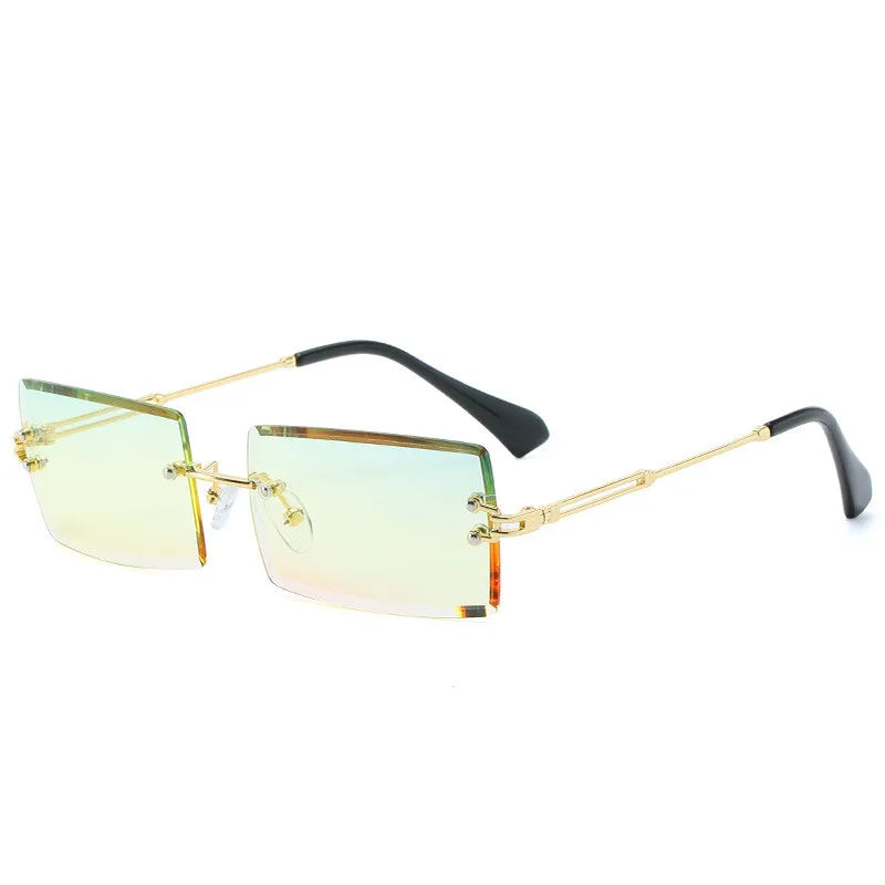 Travel Mountaineering Sunglasses for Men and Women - UV400 Gradient Rimless Eyewear