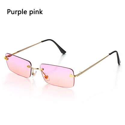 Travel Mountaineering Sunglasses for Men and Women - UV400 Gradient Rimless Eyewear