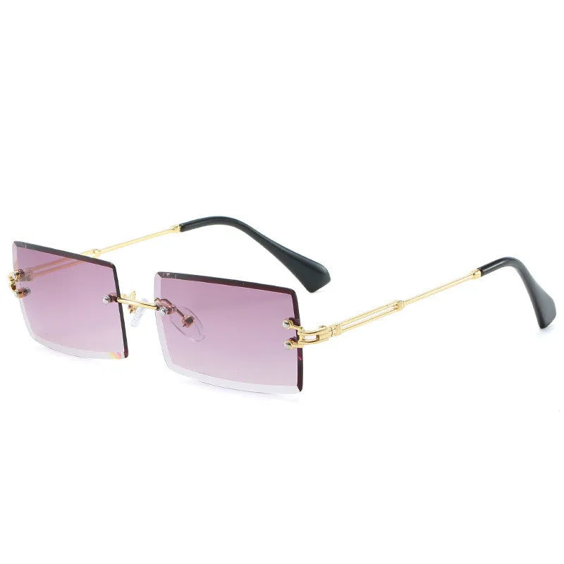 Travel Mountaineering Sunglasses for Men and Women - UV400 Gradient Rimless Eyewear
