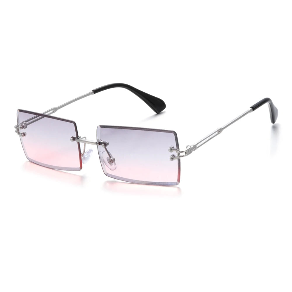 Travel Mountaineering Sunglasses for Men and Women - UV400 Gradient Rimless Eyewear
