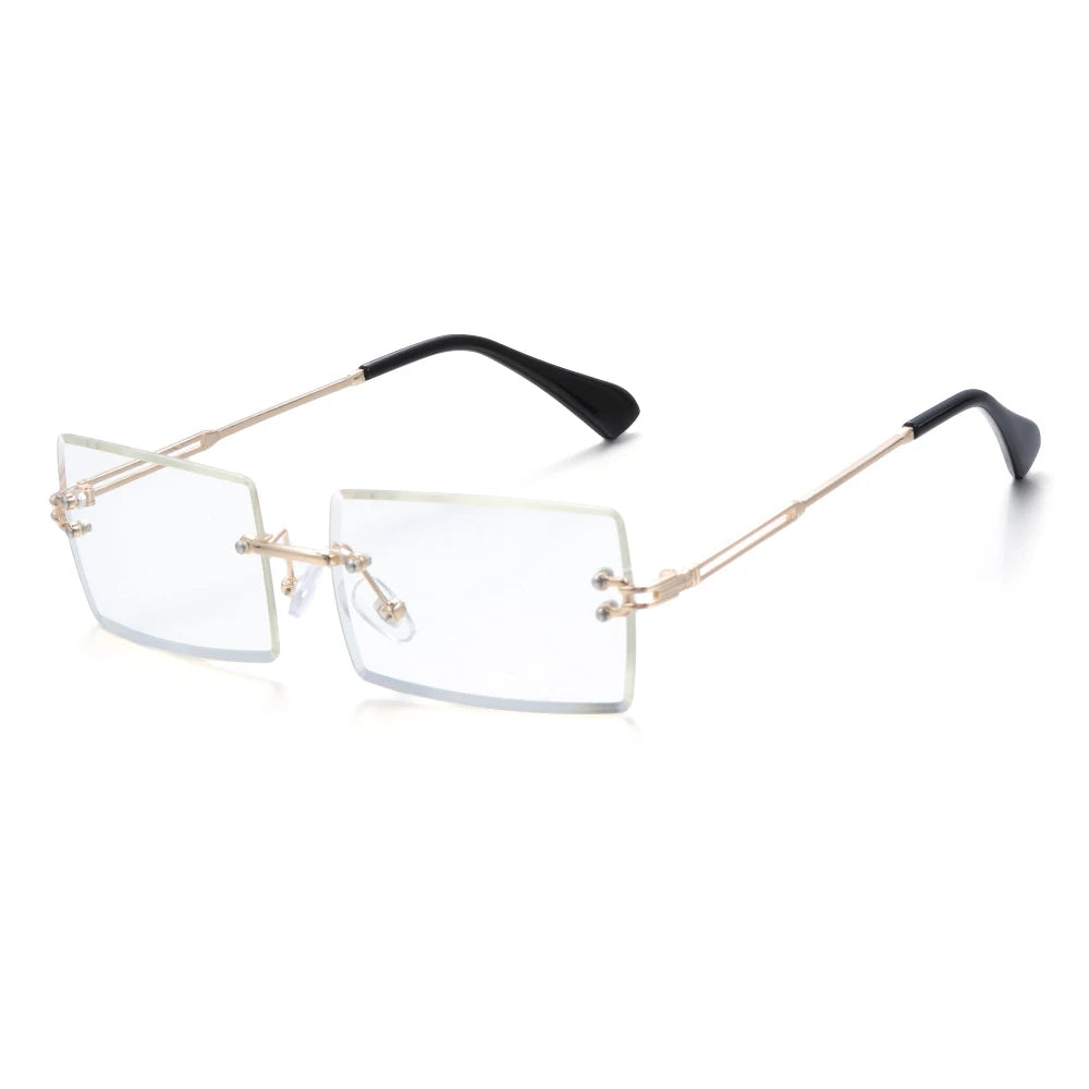 Travel Mountaineering Sunglasses for Men and Women - UV400 Gradient Rimless Eyewear