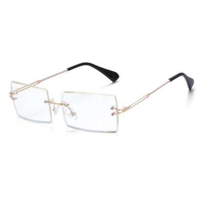 Travel Mountaineering Sunglasses for Men and Women - UV400 Gradient Rimless Eyewear