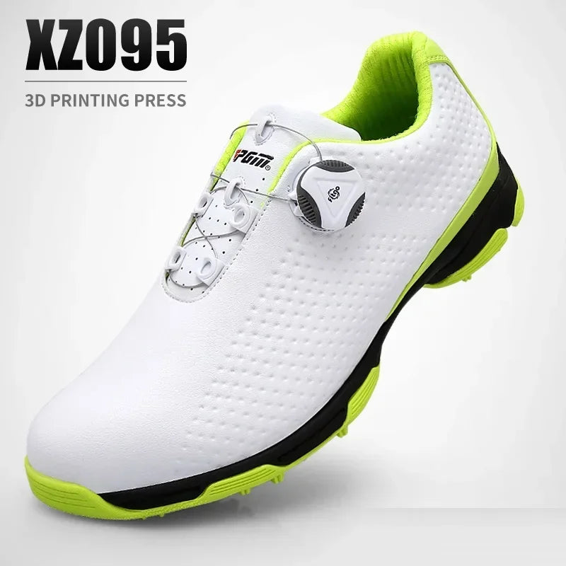 Golf Shoes Men Waterproof Sports Shoes Knobs Buckle Shoes Mesh Lining Breathable Slip Resistant Sneakers for Male Outdoor