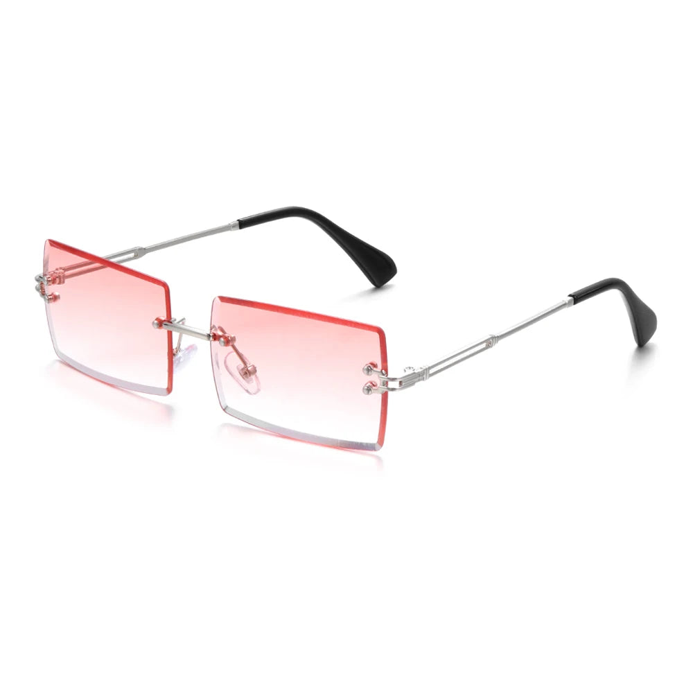 Travel Mountaineering Sunglasses for Men and Women - UV400 Gradient Rimless Eyewear