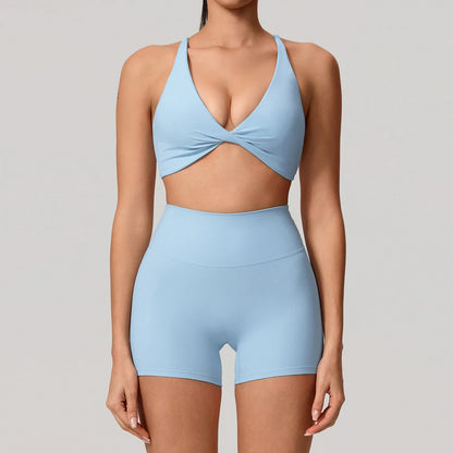 Women's Quick-Dry 2-Piece Yoga Suit and Tracksuit for Summer Workout and Running