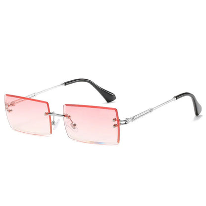 Travel Mountaineering Sunglasses for Men and Women - UV400 Gradient Rimless Eyewear