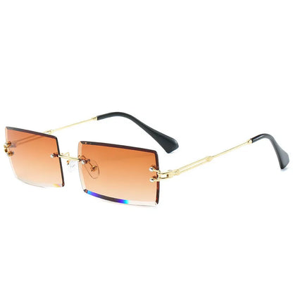 Travel Mountaineering Sunglasses for Men and Women - UV400 Gradient Rimless Eyewear
